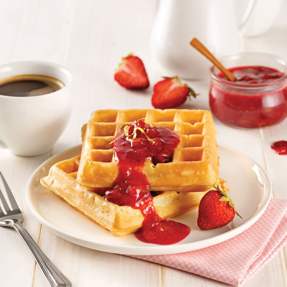 Gaufre à la confiture